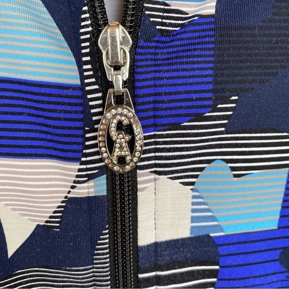 CHRISTINE ALEXANDER Swarovski crystal Athletic zip up jacket Womens size M - Picture 4 of 10